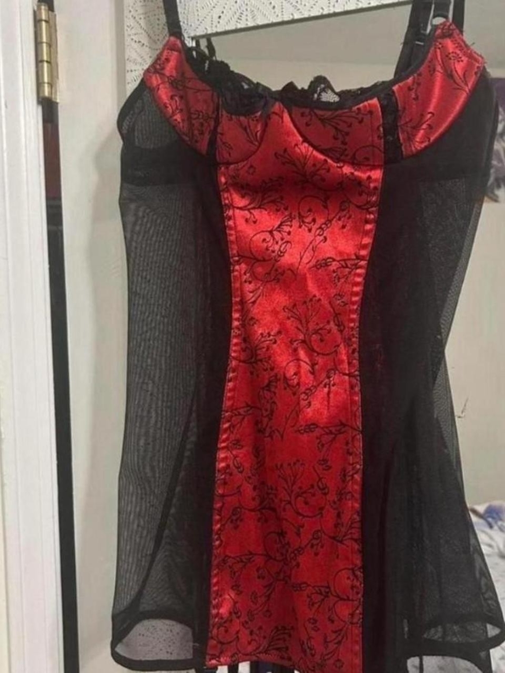 Black And Red Lingerie Dress
